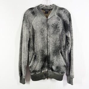 Avant Toi Gray Boucle Zip Up Sweater Jacket Size XS Designer Casual Winter